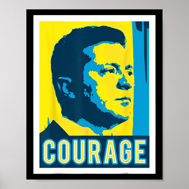 Affiche Zelensky - Courage - Ukraine  (Devant)