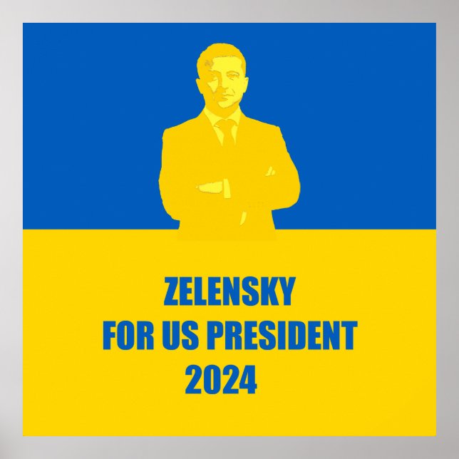 Affiche Zelensky for US President 2024 The Best Candidate (Devant)