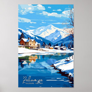 Affiche Zell am See Salzbourg Autriche Illustration de voy