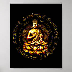 Affiche Zen Bouddha Yoga Pleine Conscience Paix