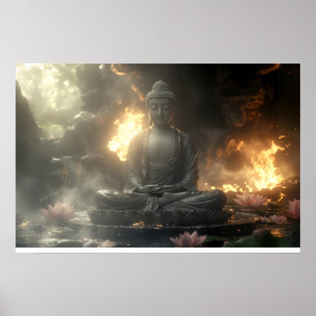 AFFICHE ZEN - BOUDDHISME - MÉDITATION (Devant)