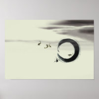 Zen Circle Enso Koi Brush Peinture Art