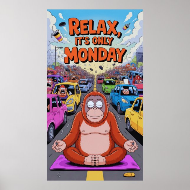 Affiche Zen dans la voie rapide (Devant)