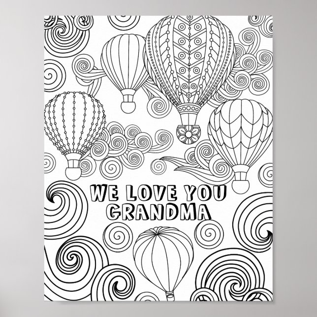 Affiche Zen Doodle Art tournois Ballons Couleur Adulte (Devant)