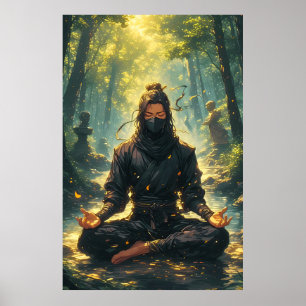 Affiche Zen du guerrier de l'ombre