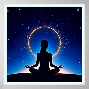 Affiche Zen sous les étoiles : Méditation cosmique
