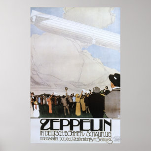 Affiche Zeppelin en Deutsch Bohmen Schauflug