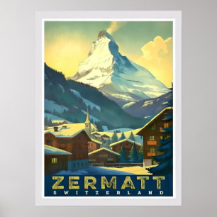 Affiche Zermatt - Capturer le Cervin Majestueux