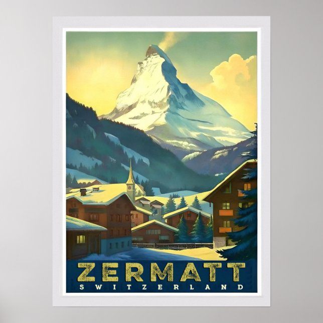 Affiche Zermatt - Capturer le Cervin Majestueux (Devant)