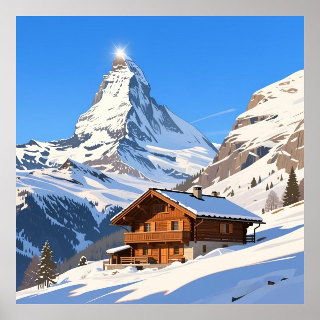 Affiche Zermatt Switzerland Alps Art Print (Devant)