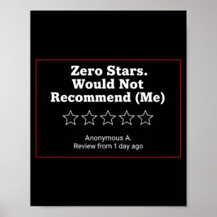 Affiche Zéro étoile, je ne recommanderais pas Funny Sarcas