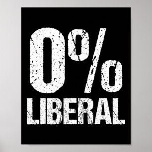 Affiche Zéro Pour Cent Libéral Drôle Parti Politique 0% An