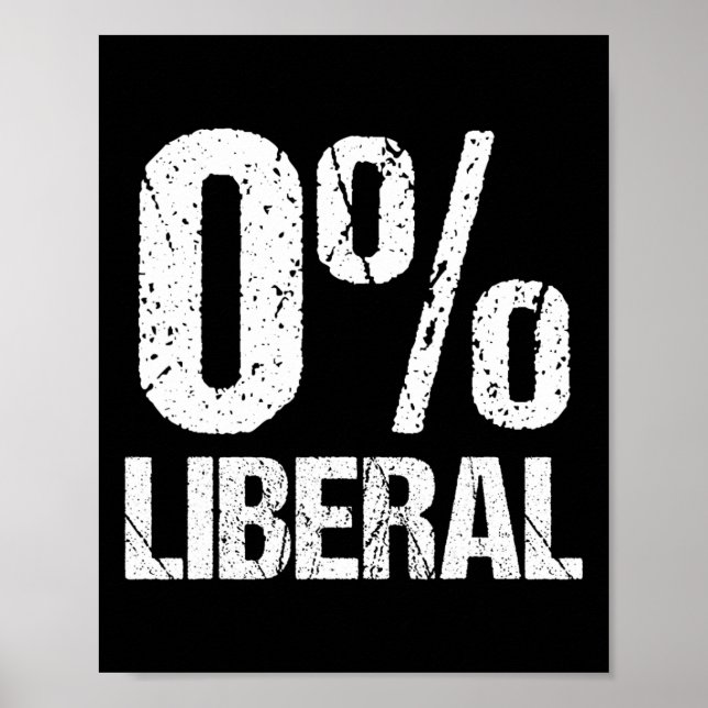 Affiche Zéro Pour Cent Libéral Drôle Parti Politique 0% An (Devant)