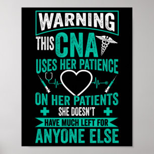 Affiche Zertifizierte Pflegeistentin Geschenk Cna Nurse -