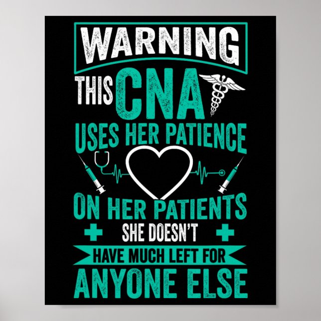 Affiche Zertifizierte Pflegeistentin Geschenk Cna Nurse - (Devant)