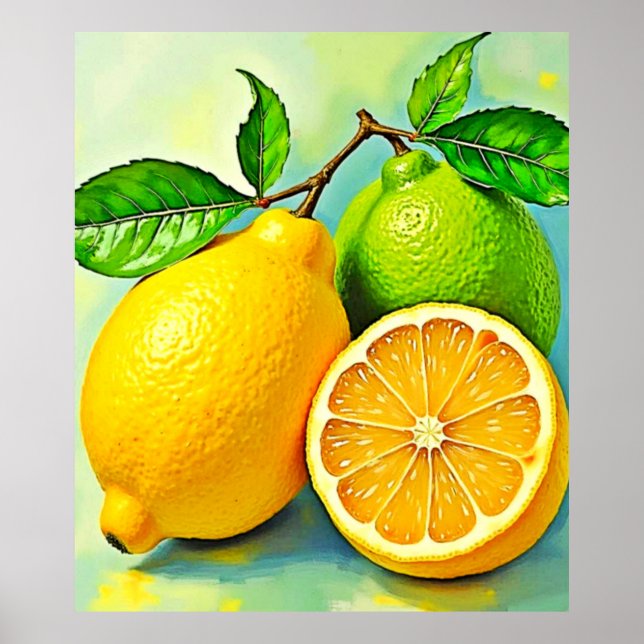 Affiche Zesty Citrus Burst Sunshine Design (Devant)
