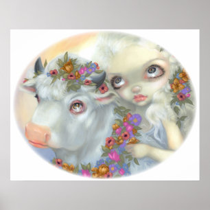 Affiche Zeus et Europa ART IMPRIMER bulle de mythologie so