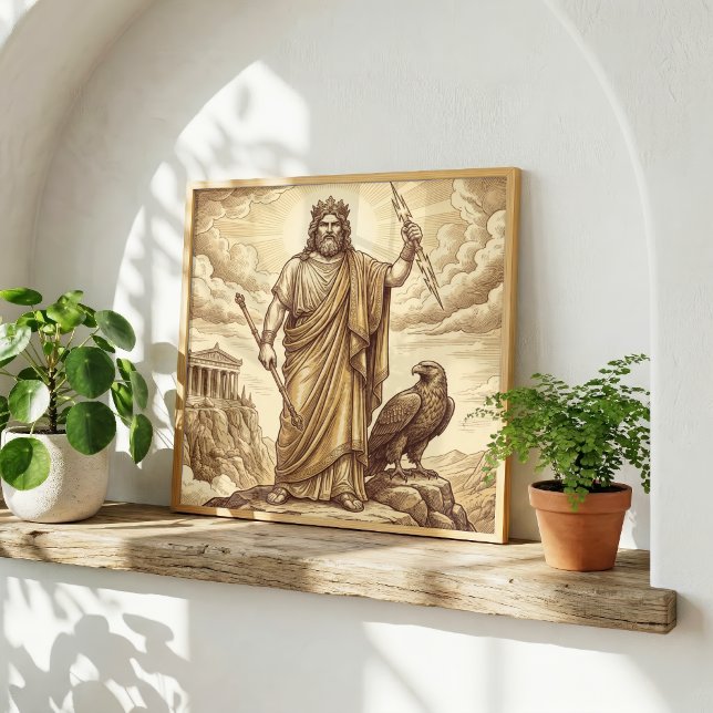 Affiche Zeus Mythologie grecque (Créateur téléchargé)