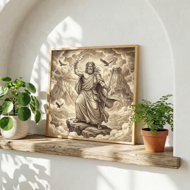 Affiche Zeus Mythologie grecque (Créateur téléchargé)