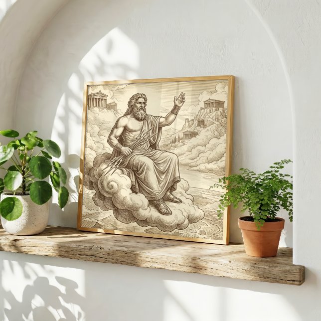 Affiche Zeus Mythologie grecque (Créateur téléchargé)
