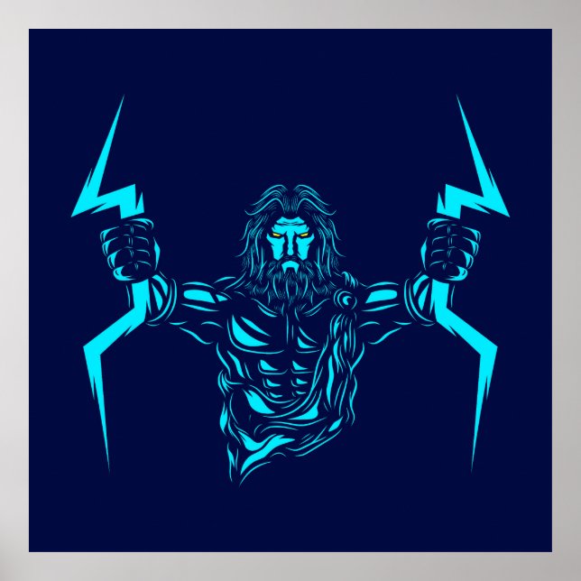 Affiche Zeus mythologie pop art (Devant)
