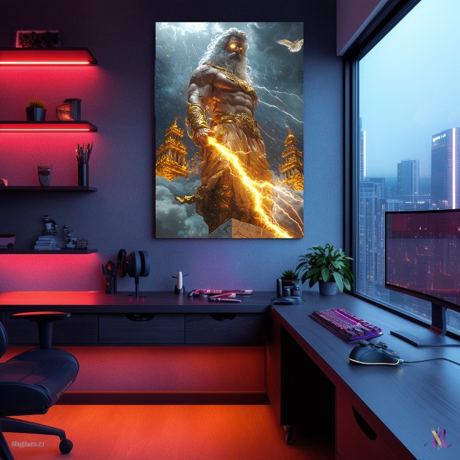 Affiche Zeus, Roi des Cieux - Dieu du Tonnerre (Créateur téléchargé)