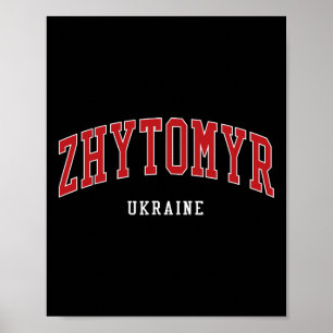 Affiche Zhytomyr Ukraine Collège Style Universitaire