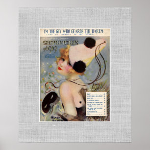 Affiche Ziegfeld Follies Girl Théâtre Vintage