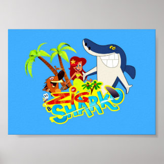 Affiche Zig et sharko dessin animé exotique parti