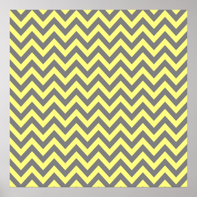 Affiche Zigzag jaune et gris (Devant)