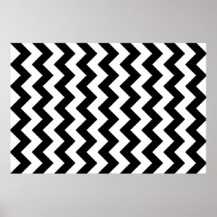 Affiche Zigzag noir et blanc