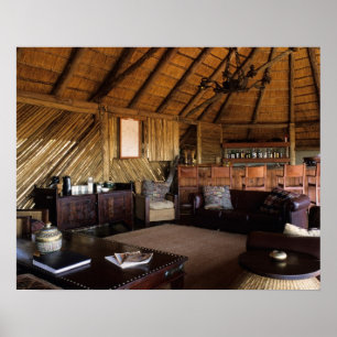 Affiche Zimbabwe, parc national de Hwange, lodge Linkwasha