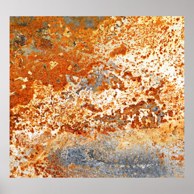 Affiche zinc rouillé : arrière - plan de texture grunge. (Devant)