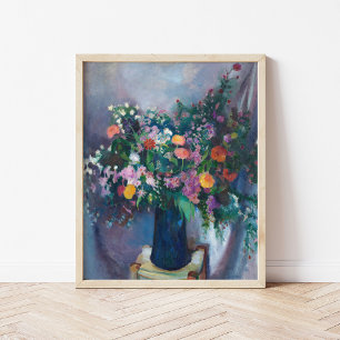 Affiche Zinnias et Asters   Arthur Beecher Carles