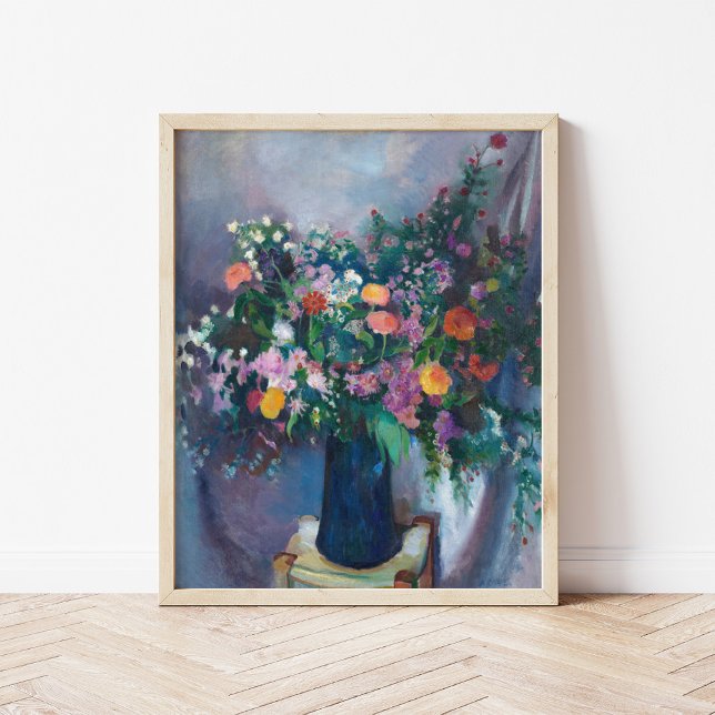 Affiche Zinnias et Asters | Arthur Beecher Carles (Créateur téléchargé)