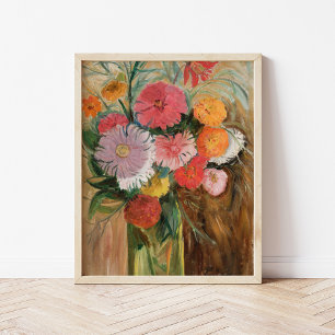 Affiche Zinnias et Asters   Tadeusz Makowski