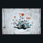 Affiche Zinnias | Florine Stettheimer<br><div class="desc">Zinnias (vers les années 1920) de Florine Stettheimer (American, 1871-1944) est une vie morte vibrante et capricieuse qui reflète la signature de l’artiste de la fusion du modernisme et de l’élégance théâtrale. Connue pour sa palette de couleurs audacieuses et ses compositions lyriques, Stettheimer transforme un simple bouquet de zinnias en...</div>