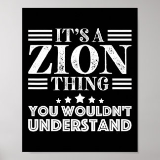 Affiche Zion Prénom Personnel Anniversaire Fête des Pères 