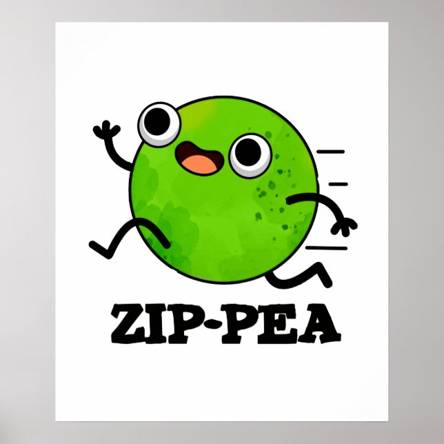 Affiche Zip pea Funny Zippy Pea Pun (Devant)