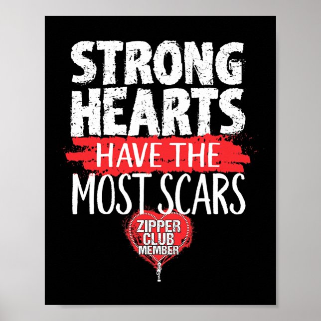 Affiche Zipper Club Membre Open Heart Surgery Survivor (Devant)