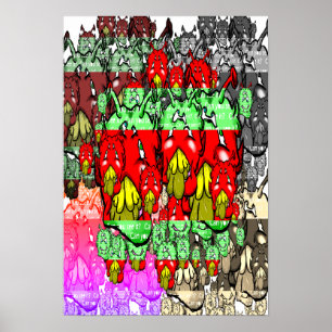 Affiche Zippy Trippy Alien Dazs Green-Tooth x5