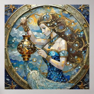 Affiche Zodiac - Aquarius Le Porteur D'Eau