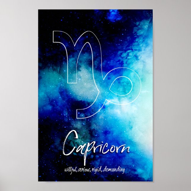 Affiche Zodiac : Capricorne Traits (Devant)