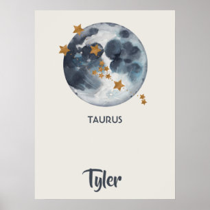 Affiche Zodiac Celestial Taurus Nursery Wall Art