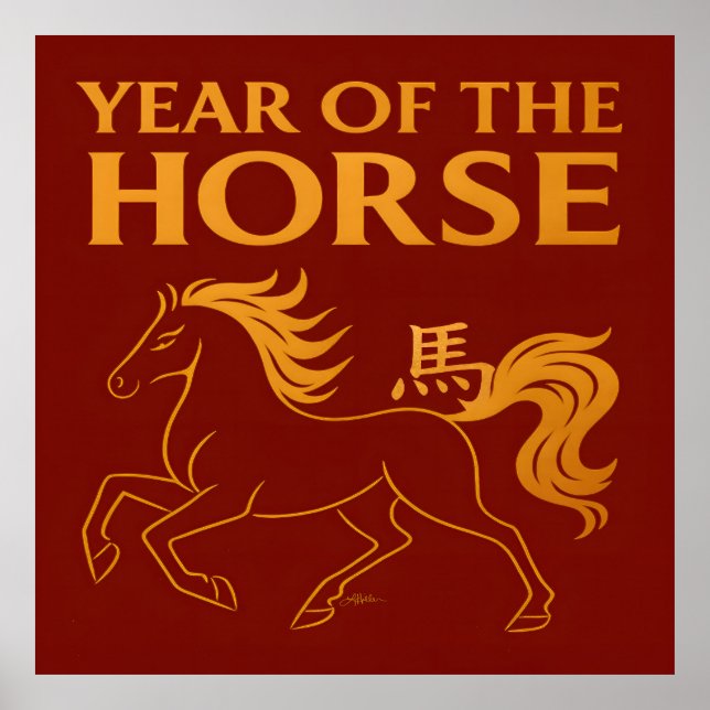 Affiche Zodiac Chinese New Year 2026 Horse (Devant)