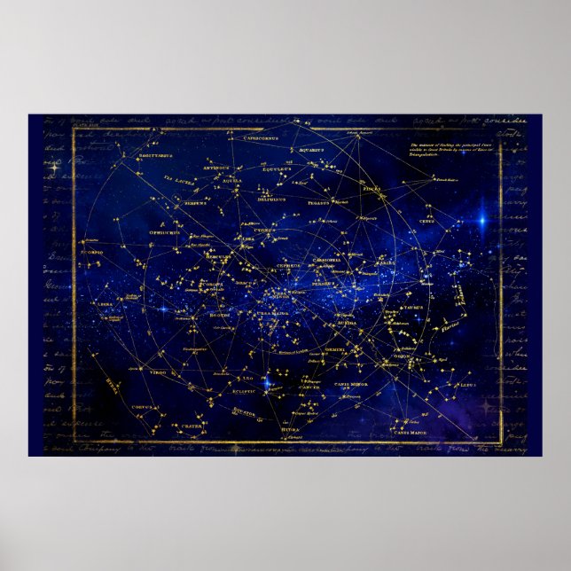 Affiche Zodiac Constellations Galaxy (Devant)