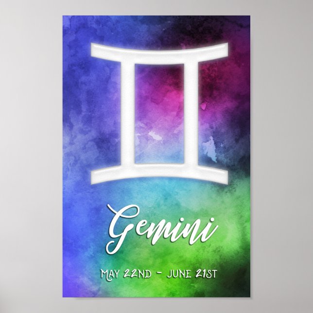 Affiche Zodiac : Dates de Gemini (Devant)