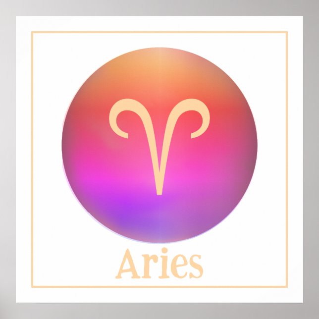 Affiche Zodiac moderne Aura Aries (Devant)