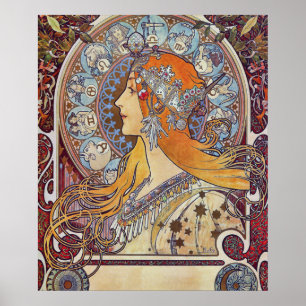 Affiche Zodiac par Alphonse Mucha