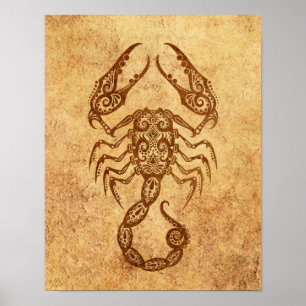 Affiche Zodiac vintage Scorpio Age